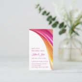 Bruiloft Bewaar onze Datum- Modern-Roze Sinaasappe Visitekaartje (Staand voorkant)