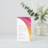Bruiloft Bewaar onze Datum- Modern-Roze Sinaasappe Visitekaartje (Staand voorkant)