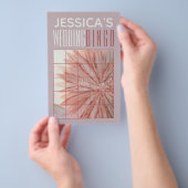 Bruiloft BINGO Mooie roze en lavendel tinten Flyer (Hand)