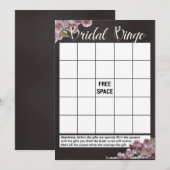 Bruiloft Bingo Spel Kaarten met Bloemen (Voorkant / Achterkant)