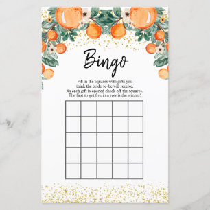 Bruiloft Bingo Spellen van Orange main squeeze