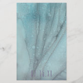 Bruiloft BINGO Turquoise en Lavendel Flyer (Achterkant)