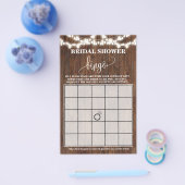 Bruiloft BINGO Westerse Bruiloftsfeest Spelkaart Flyer (Enkel)