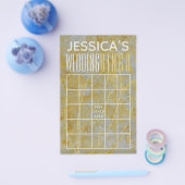 Bruiloft BINGO Zilveren Voering Flyer (Enkel)