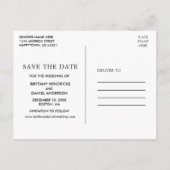 Bruiloft Bladerdak Winter Bloemen Save The Date Aankondigingskaart (Achterkant)