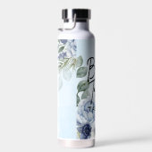 Bruiloft Blauw Bloemen "Bruid Tribe" aangepaste na Waterfles (Rechts)