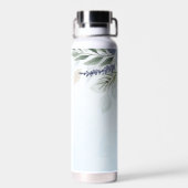 Bruiloft Blauw Bloemen "Bruid Tribe" aangepaste na Waterfles (Achterkant)