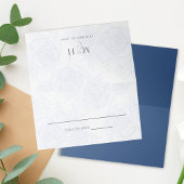 Bruiloft Blauw Bloemen Receptie Zitplaatsen Plaatskaartje