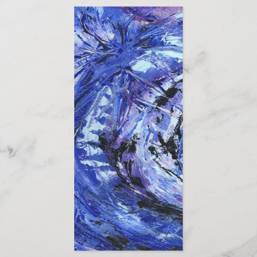 Bruiloft blauw menu (Achterkant)