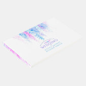 Bruiloft blauwe bloem cascade gastenboek (Hoek)