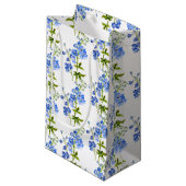 Bruiloft blauwe delphinium kunst patroon klein cadeauzakje (Voorkant Gekanteld)