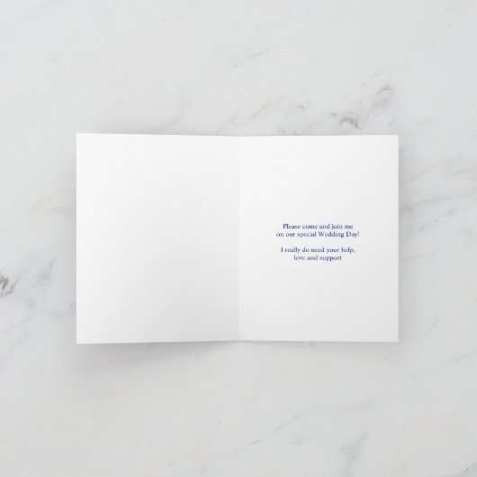 Bruiloft blauwe kunst zal je mijn bruidsmeisje kaa (Binnen)