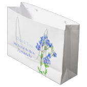 Bruiloft blauwe moeder van de bruid gunst geschenk groot cadeauzakje (Voorkant Gekanteld)