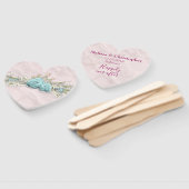 Bruiloft - Blauwe Rozen en Kroonbloemboeket Handwaaier (Niet-gemonteerd)