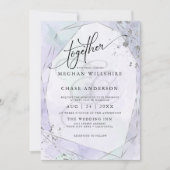 BRUILOFT | Bleek Lila Seafoam Green Silver Jaspé (Voorkant)