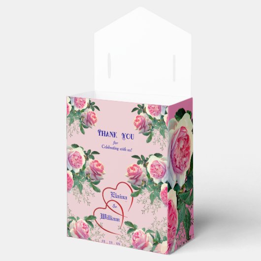 Bruiloft Bloeiende Liefde Bedankdoosjes (Geopend)