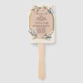 Bruiloft Bloem Hand Fan Romantisch Neutrals Lente Handwaaier (Achterkant)