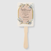 Bruiloft Bloem Hand Fan Romantisch Neutrals Lente Handwaaier (Voorkant)