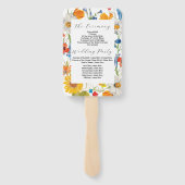 Bruiloft Bloem Hand Fan Zomer Bloemen Programma Handwaaier (Achterkant)