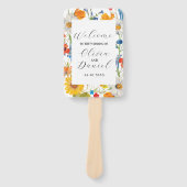 Bruiloft Bloem Hand Fan Zomer Bloemen Programma Handwaaier (Voorkant)