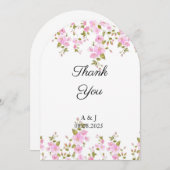 BRUILOFT BLOEMEN BEDANKKAART KAART (Voorkant / Achterkant)