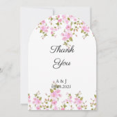 BRUILOFT BLOEMEN BEDANKKAART KAART (Voorkant)