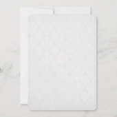 Bruiloft Bloemen Boeket op Damask Kaart (Achterkant)