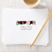 Bruiloft Bloemen Bourgondië Blauw Adres Etiket (Insitu)