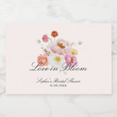 Bruiloft bloemen bruidsuitnodiging  sparkling wijnetiket (Enkel label)