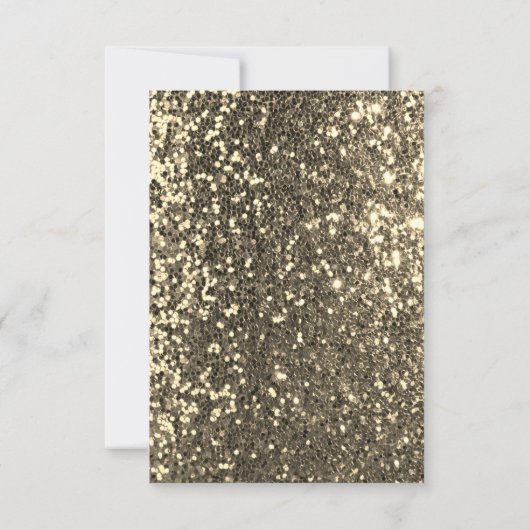 Bruiloft bloemen brunch groene glitters wit kaart (Achterkant)