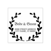 Bruiloft Bloemen Decoratie Elegant Rubberstempel (Afrduk)