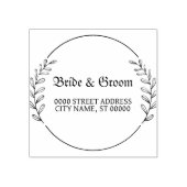 Bruiloft Bloemen Decoratie Elegant Rubberstempel (Afrduk)