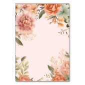 bruiloft bloemen grens dank u kaart (Achterkant)