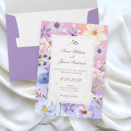 Bruiloft bloemen kaart