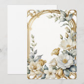 Bruiloft Bloemen lijst Kaart (Voorkant / Achterkant)