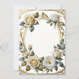 Bruiloft Bloemen lijst romantisch en goud Kaart