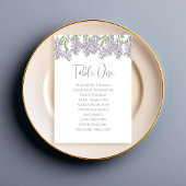 Bruiloft Bloemen Lila Kalligrafie Tafelnummer