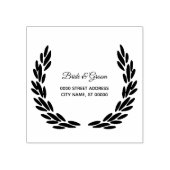 Bruiloft Bloemen Patroon Rustiek Rubberstempel (Afrduk)