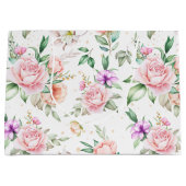 Bruiloft Bloemen Print Gift Bag Groot Cadeauzakje (Voorkant)