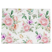 Bruiloft Bloemen Print Gift Bag Groot Cadeauzakje (Achterkant)