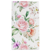 Bruiloft Bloemen Print Gift Bag Klein Cadeauzakje (Achterkant)