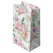 Bruiloft Bloemen Print Gift Bag Klein Cadeauzakje (Voorkant Gekanteld)