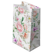 Bruiloft Bloemen Print Gift Bag Klein Cadeauzakje (Achterkant Gekanteld)