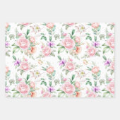 Bruiloft Bloemen Print Wrapping Papier Bladen Inpakpapier Vel (Voorkant 2)