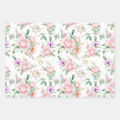 Bruiloft Bloemen Print Wrapping Papier Bladen Inpakpapier Vel (Voorkant 3)