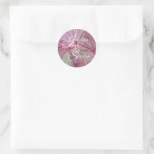 Bruiloft bloemen ronde sticker (Tas)