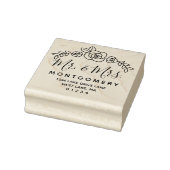 Bruiloft Bloemen Rozen Mr & Mrs Retouradres Rubberstempel (Stempel)