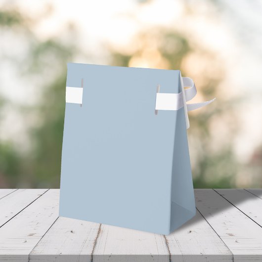 Bruiloft Bloemen Stoffig Blauw Botanisch Monogram Bedankdoosjes