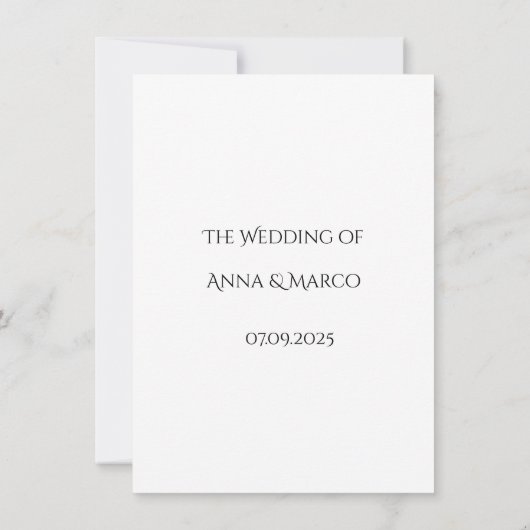 Bruiloft bloemenuitnodiging kaart (Achterkant)