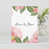 Bruiloft bloemenuitnodiging kaart (Staand voorkant)